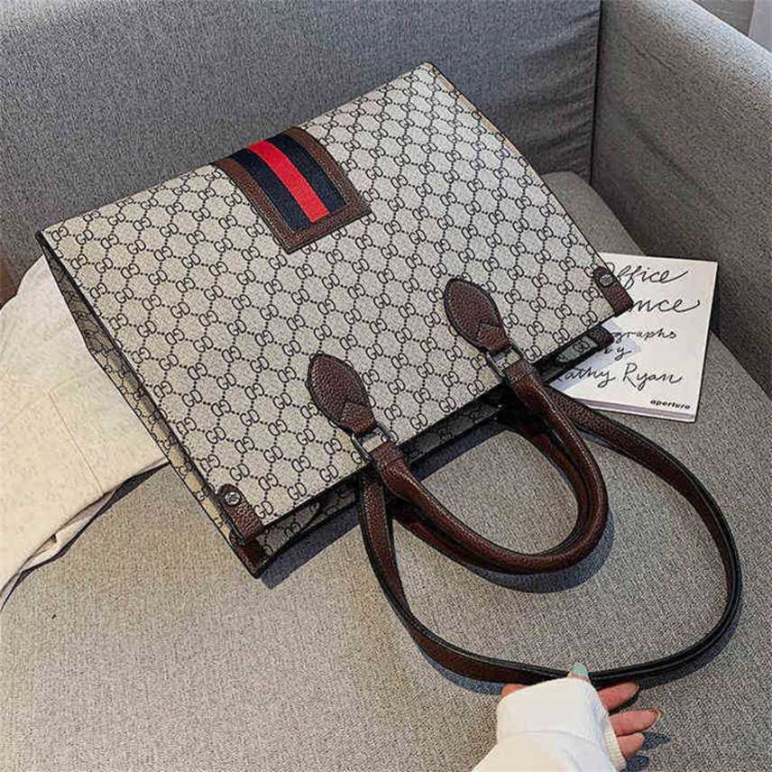 

Handbags Outlet Bag new tote simple versatile hand large capacity commuting shoulder bag female, Coffee style