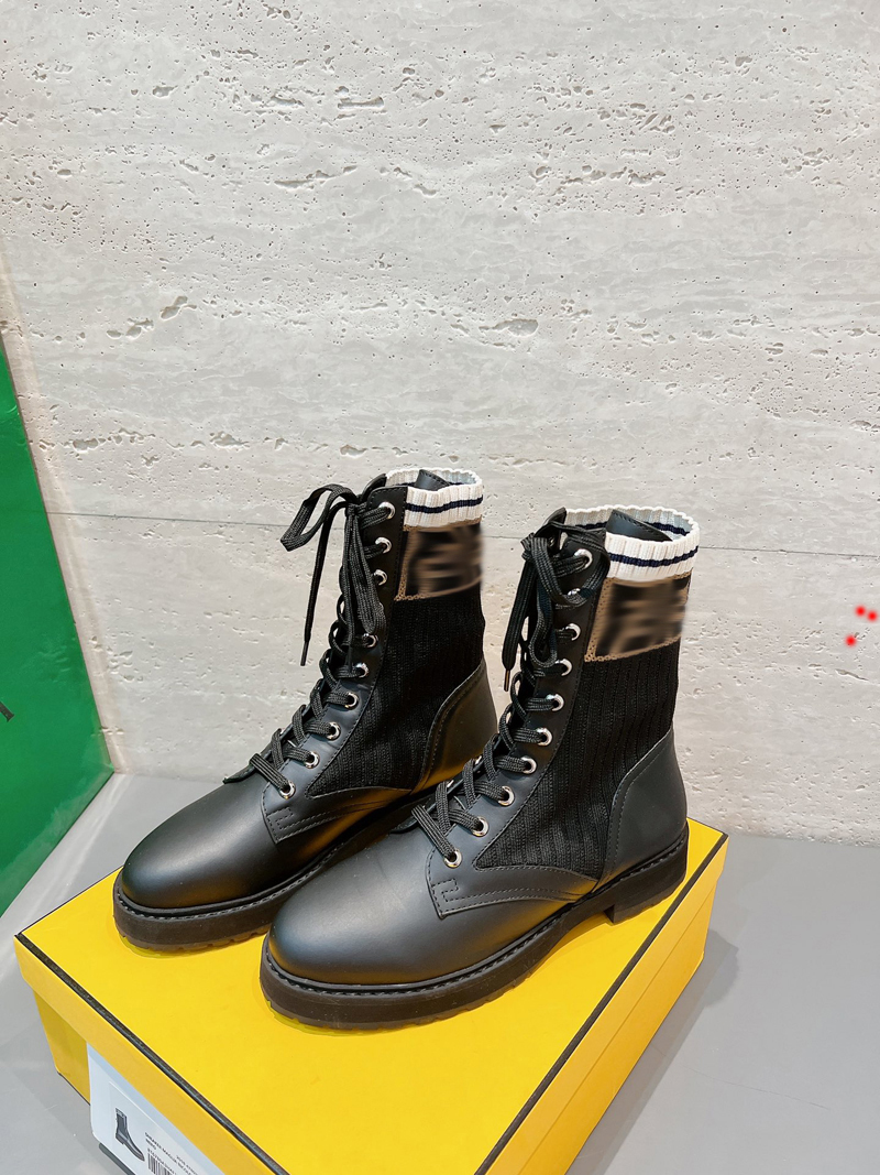 

2023 Luxury Designer Boots Double G Splicing Leather Shoes Autumn Winter Martin Boot Ladies Ankle Cowskin Shoe Fashion Camfort Booties With Box -M1048, Picture color