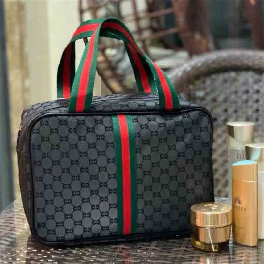 

Handbags Outlet Upgrade the new flocking large capacity washing with waterproof coating beach bathing bag, Black