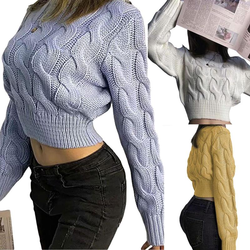 

Women's Hoodies Women's Sweater 2022 Autumn Winter Fashion Long Sleeve Tops Solid Women Knitted Sweaters And Pullovers Casual Jumper, Blue