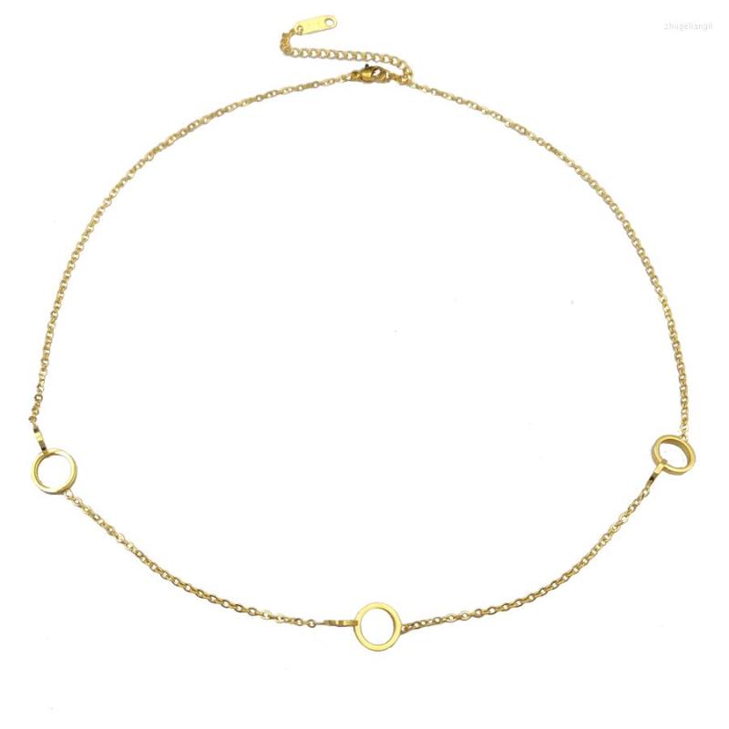 

Pendant Necklaces Fashion Silver Sparkling Collar Chain Women's Circle Jewelry Necklace Sexy Style Three Color Gold Party Gift