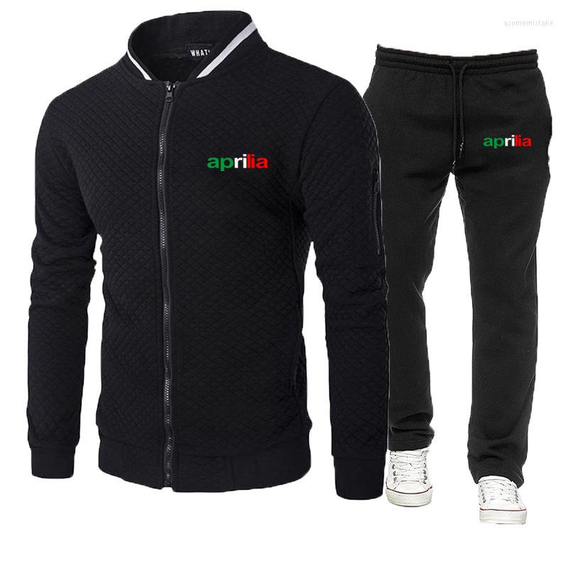 

Men' Tracksuits 2022 Motorcycle Aprilia Men' Sportswear 2-Piece Spring Autumn Printing Jacket Casual Zipper Tops Pants Sweatshirt Suit