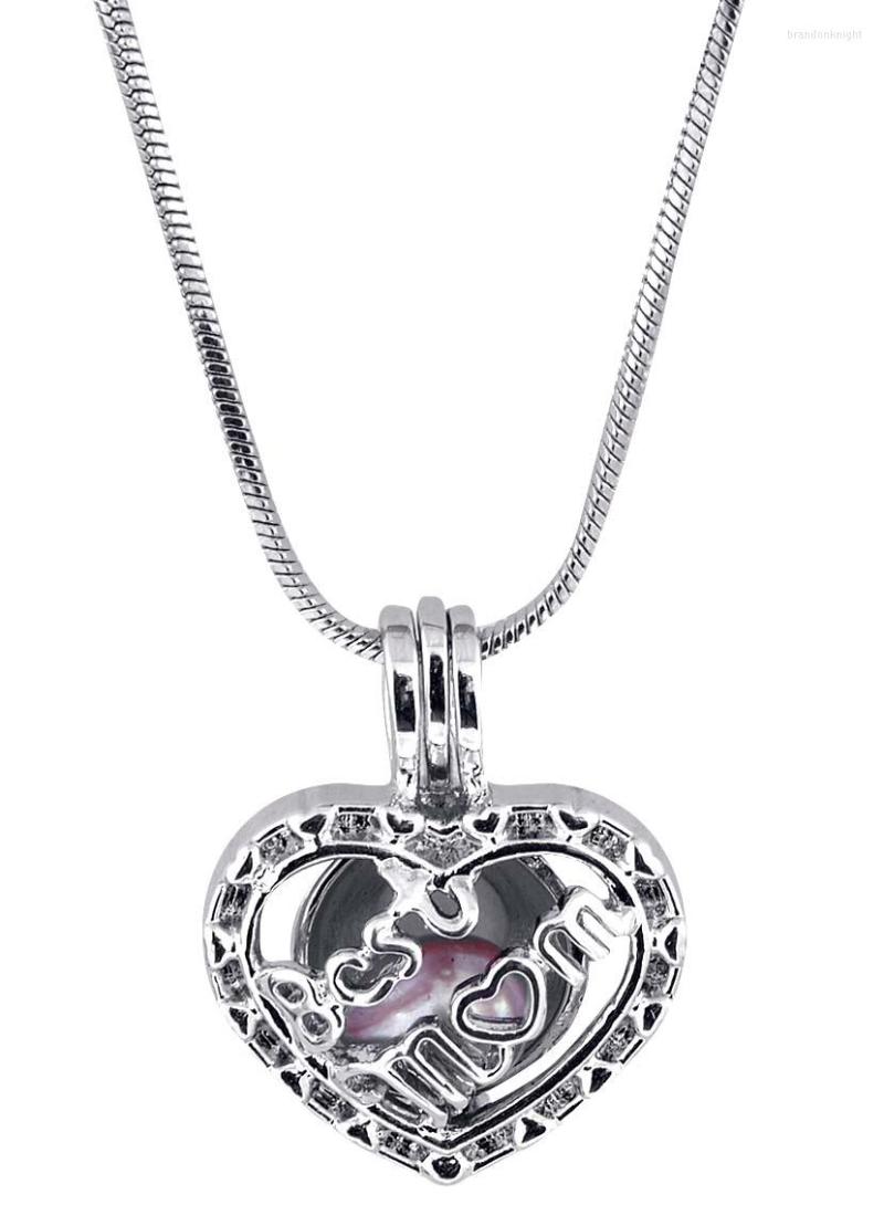 

Chains 18KGP Pearl Cage Pendants Mom Lockets Wish Pendant Jewelry P63
