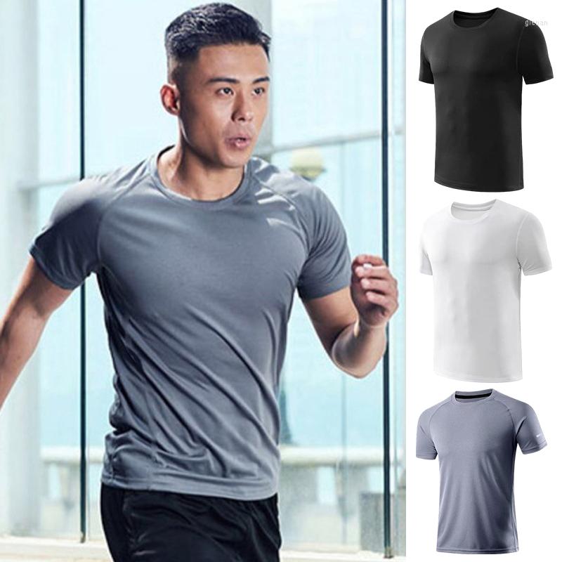 

Men's T Shirts Men's Quick-drying T-shirts Solid Sports Compression Loose Fitness Gym Clothing Slim Fit Athletic Wear Casual Running, Black