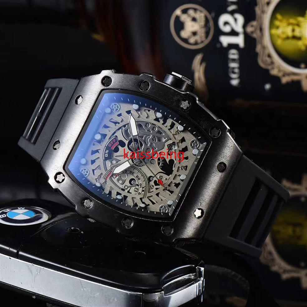 

2022 The New 3-pin quartz watch transparent bezel men's automatic watch men's designer wrist waterproof Reloj Hombre2220