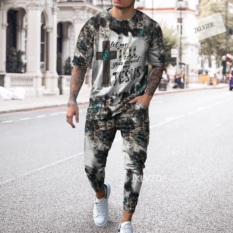 

Men' Tracksuits Arrival Tracksuit Set Flag Series Short Sleeves T Shirt Trousers Outfits Print Breathable Casual 2 Piece Suits Mens Summer, Flag-2