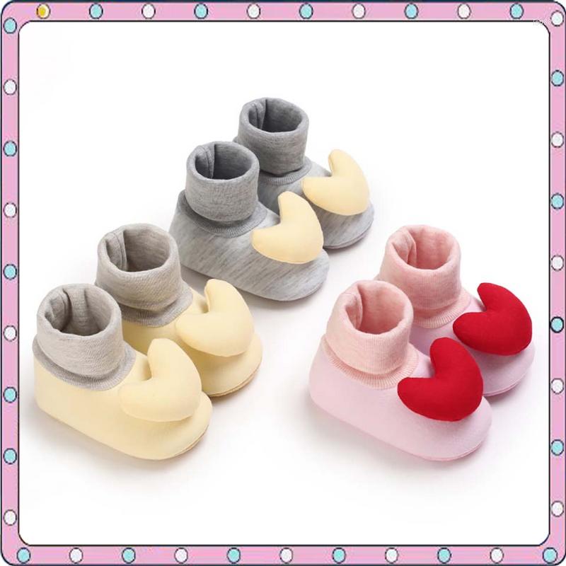 

First Walkers Toddler Shoes Baby Boys Girls Boots Warm Winter Born Booties Infant Cartoon Child Soft Rubber Floor Socks, Pink
