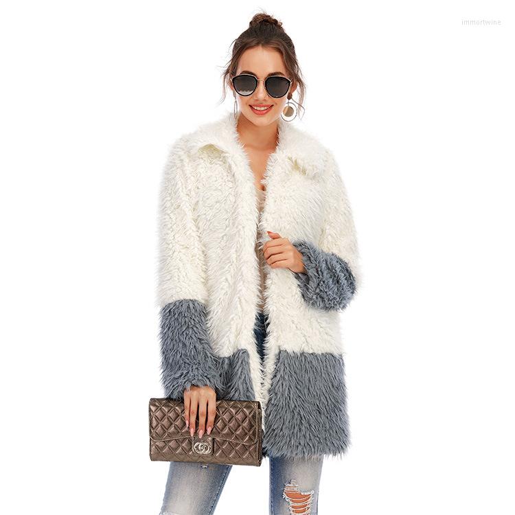 

Women' Fur Faux Jacket European And American Women' Mid-length Wide Cotton, Picture color