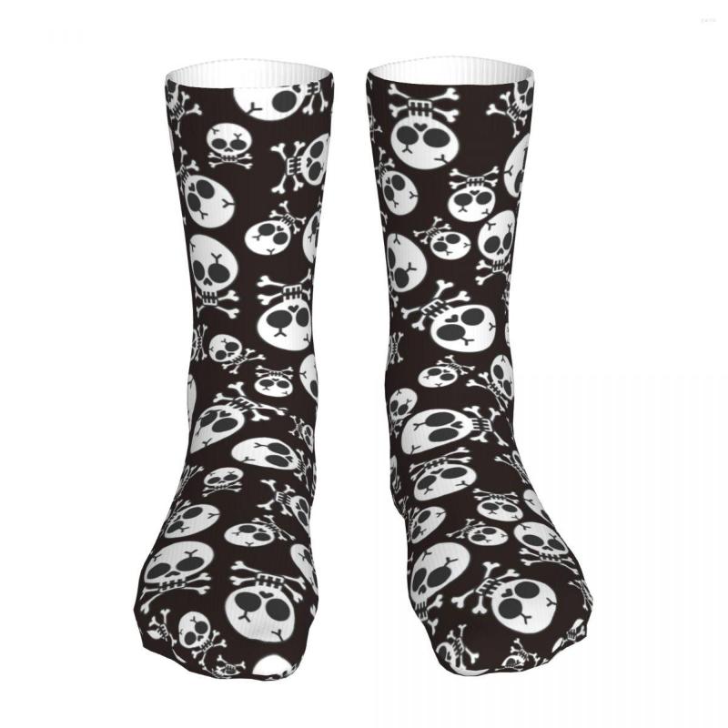 

Men's Socks Skull & Bones Sock Men Women Polyester Stockings Customizable Funny, Black