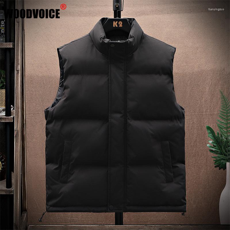 

Men's Vests Men Jacket Winter Vest Down Cotton Sleeveless Thicken Waistcoat Chalecos Para Hombre Outdoor Warm Fashion Gilet, Black