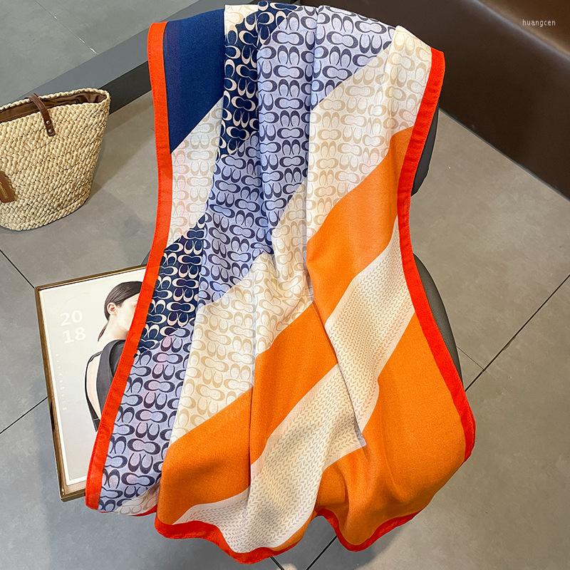 

Scarves 2022 Cotton Feel Scarf Women Fashion Long Dual-use Elegant Shawl Air Conditioning Room Wholesale