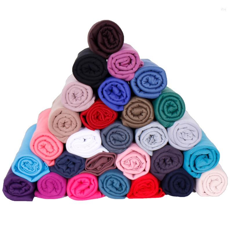 

Scarves 39 Colors High Quality Jersey Scarf Cotton Polyester Plain Elasticity Shawls Maxi Hijab Long Muslim Head Wraps Turbans 180 80Cm