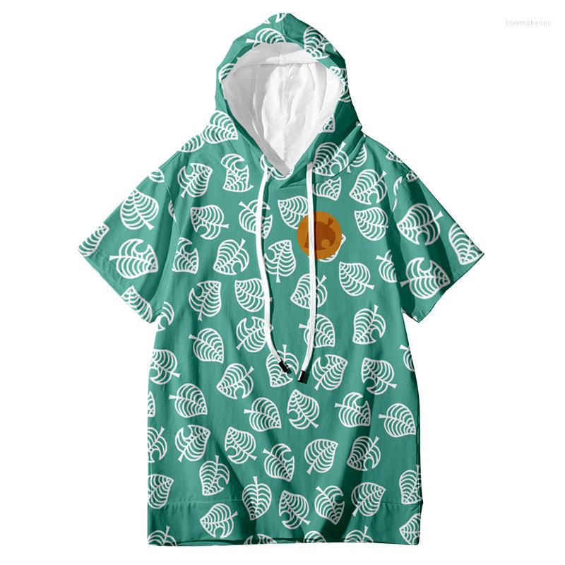 

Men' Hoodies Animal Crossing Horizons Happy Home Designer Hoodie Tom Nook 3D Print Summer Hooded Pullover Short Sleeve Sweatshirt Tops