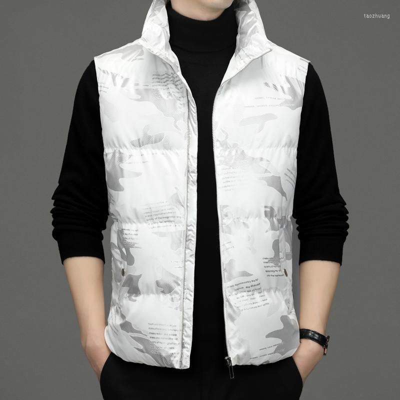 

Men's Vests Men's Winter Sleeveless 2022 Arrival Fashion Korean Harajuku Slim Fit Cotton Camouflage Jackets Brand Clothing, Black