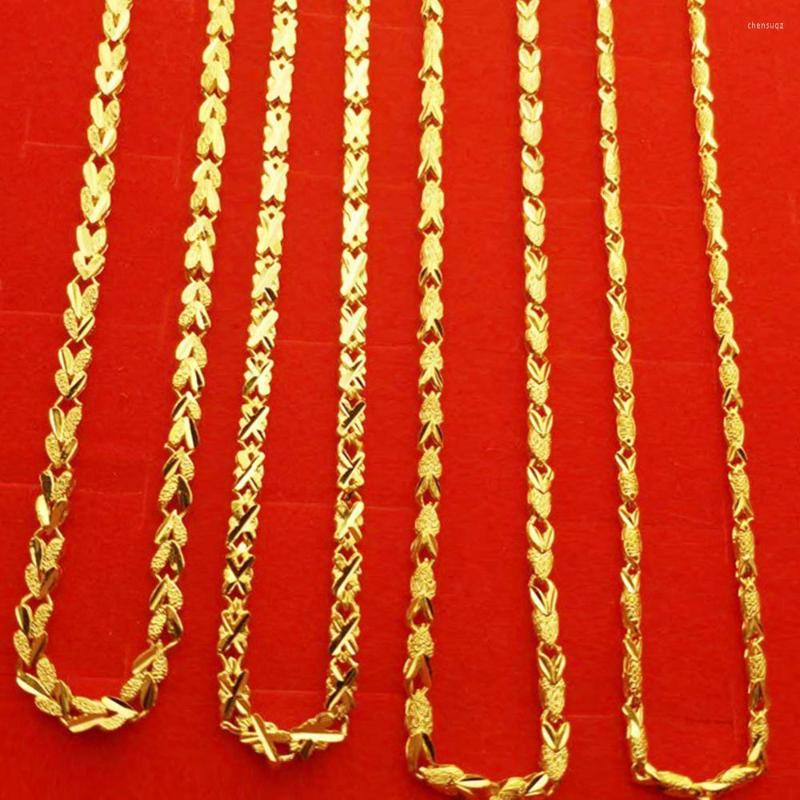 

Chains Thin Star/Heart Clavicle Chain Link Women Jewerly Yellow Gold Filled Fashion Girlfriend Accessories