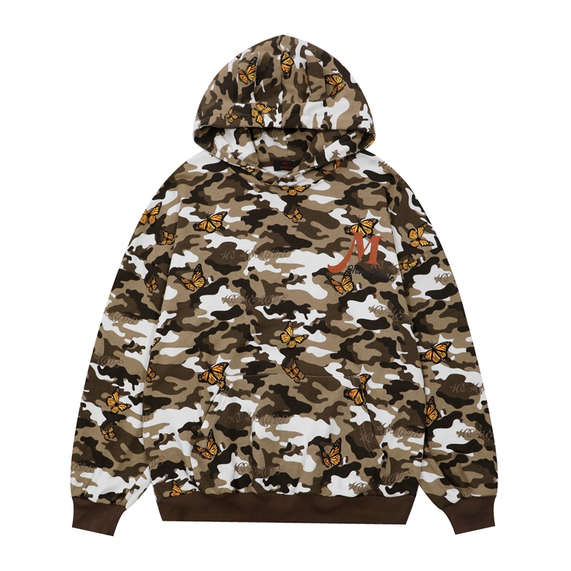 

Front Pocket Full Print Letter Hooded Hoodies Men's Autumn Winter Sweatshirts