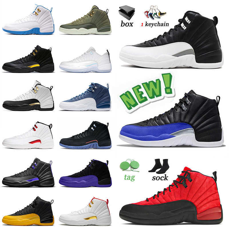 

Jumpman Newest Basketball Shoes Hyper Royal Black Taxi XII 12 12s Sneakers Utility Grind Dark Concord Playoffs Flu Game Sports University, 40-47 winterized wntr