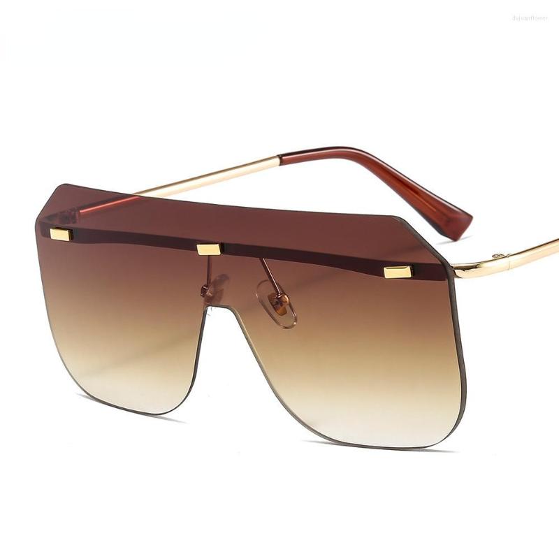 

Sunglasses The One-piece Lady Integrated UV Protection Fashion Men And Women Wild Spectacles