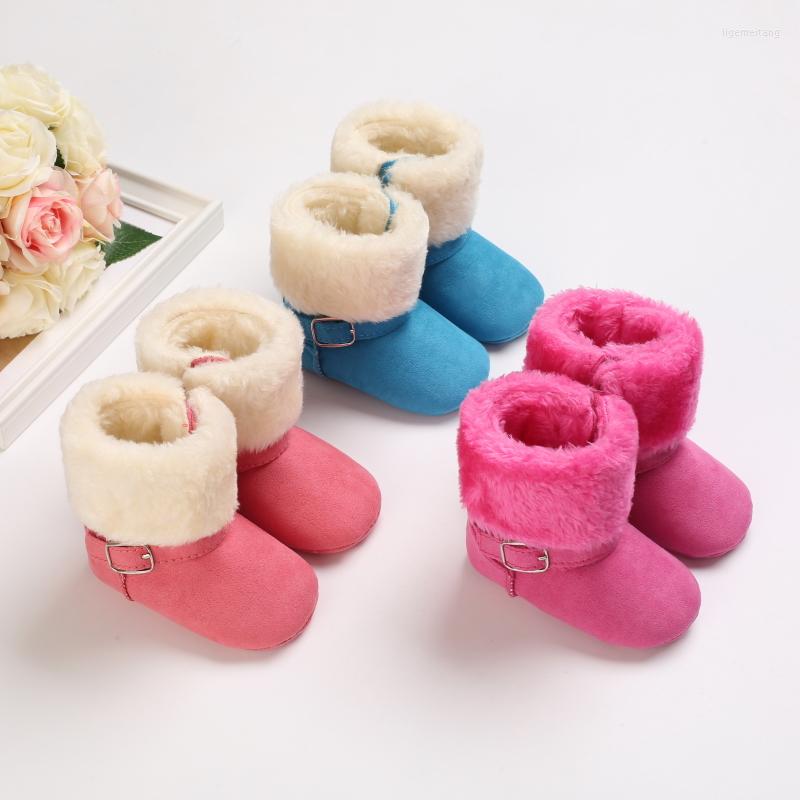

Boots Winter Snow Baby 3-Colors High Top Warm Fluff Indoor Cottton Soft Sole Infant Born Toddler Shoes, B90 b