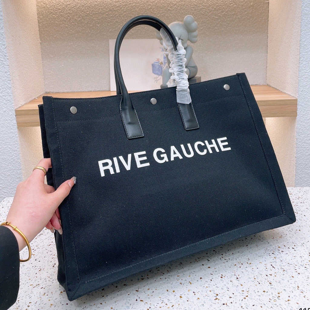 

Fashion Trend Women handbag Rive Gauche Tote shopping bag handbags top linen Large Beach bags Designer travel Crossbody Shoulder satchel, Split(48x35cm)