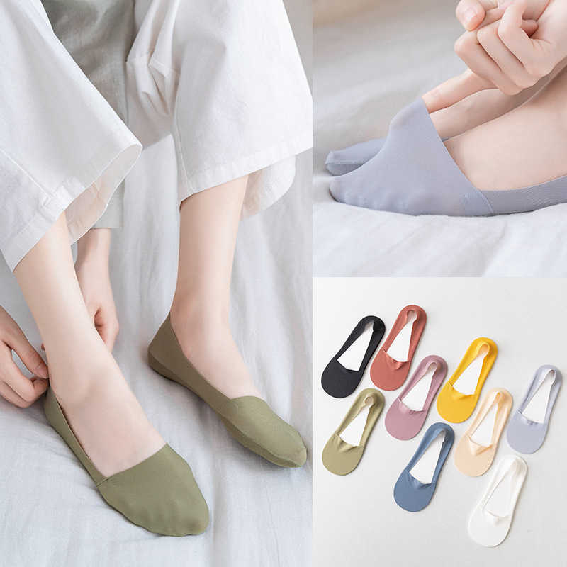 

Socks Hosiery Women Fashion Sock Slippers 2022 Summer New Short Sock Solid Color Women's High quality Invisible Socks Female Korean Style Girl T221102, Yellow