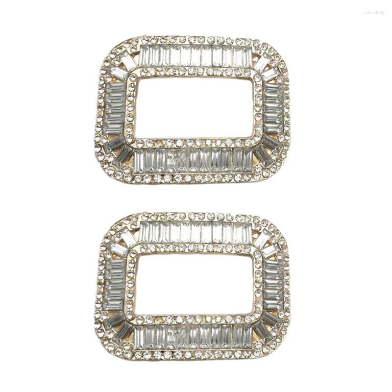 

Anklets 2x Rhinestone Crystal Shoes Buckle Clips For Bridal Wedding Decoration
