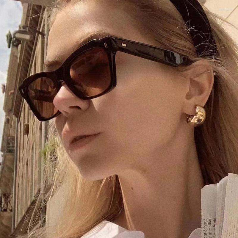 

Sunglasses Black Acetate Frame Rectangular Women Fashion