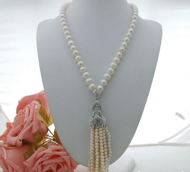 

Pendant Necklaces Beautiful 25" 7-8 Mm White Pearl Necklace