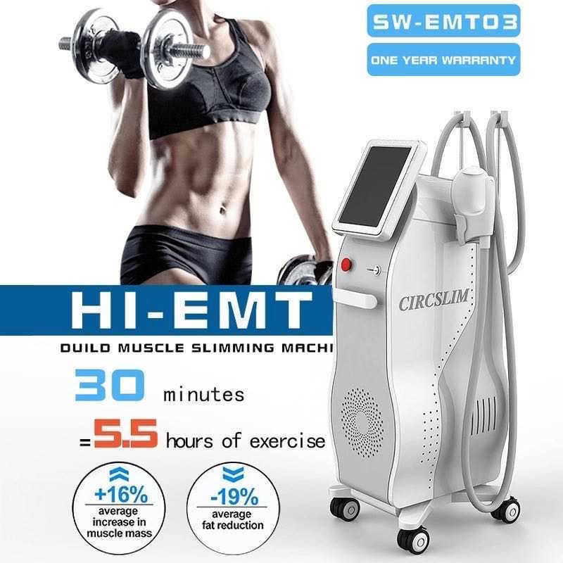 

Non-invasive HI-EMT Body Sculpture Technology EMSlim Fat Burning Muscle Stimulation EMS Sculpting Beauty Machine