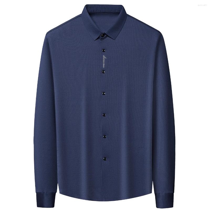 

Men's Casual Shirts Navy Blue Green Gray Basic Men Spring Autumn Plain Colour Tops Male Turn Down Collar Long Sleeve Clothings Four Season