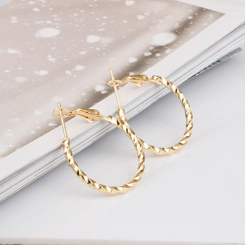 

Hoop Earrings Gold Color Round Small Earring For Women Zinc Alloy Whorl Nice Shape Ladies Ear Ring Accessories Gifts E0151