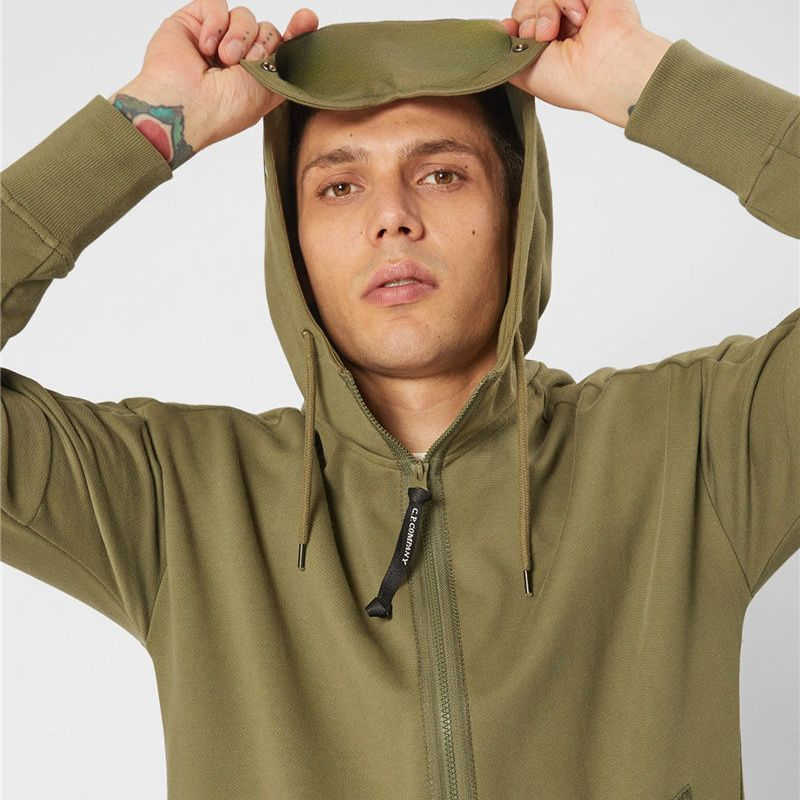 

High-end cp designer hoodie mens loose cardigan hooded sweater fashion set zipper sweatshirt youth trend womens top, Black