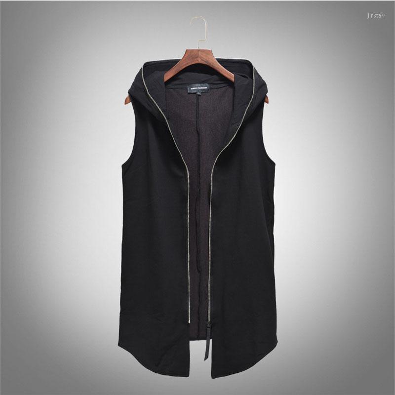 

Men's Vests Men's Spring Summer Large Size European And American Casual Vest Zipper Black Sleeveless Slim Trend, Blue