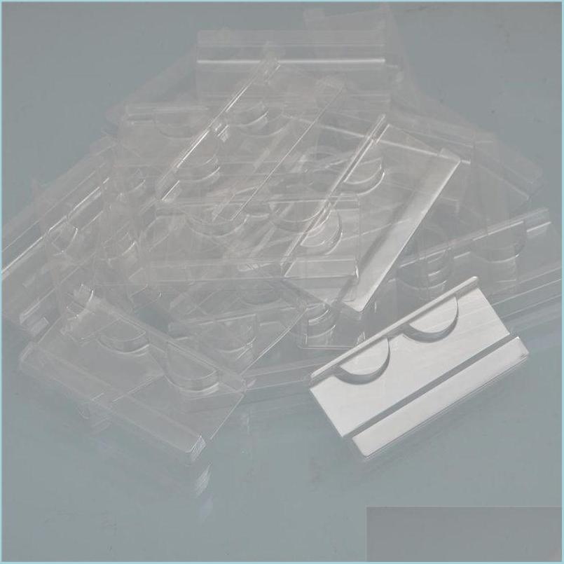 

Refillable Compacts Wholesale 50/100/Pack Clear /White Lash Trays Plastic Mink Lashes Holder Eyelash Tray For Packaging Box Round Sq Dhlnp