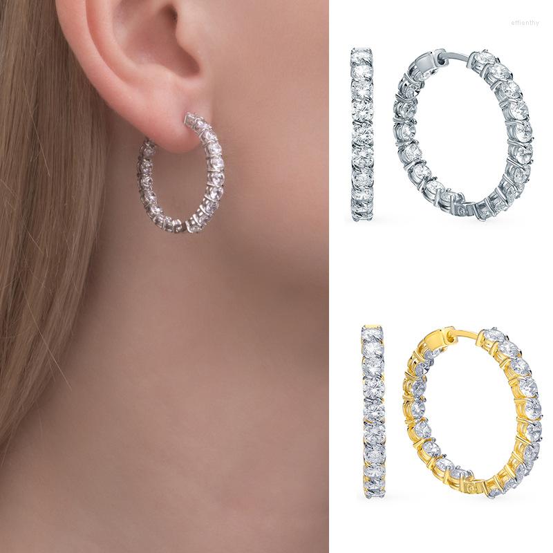 

Hoop Earrings Timeless Wonder Fancy Zirconia Geo For Women Designer Jewelry Classy Neat Date Japan Sweet Christmas Gift Top 2271