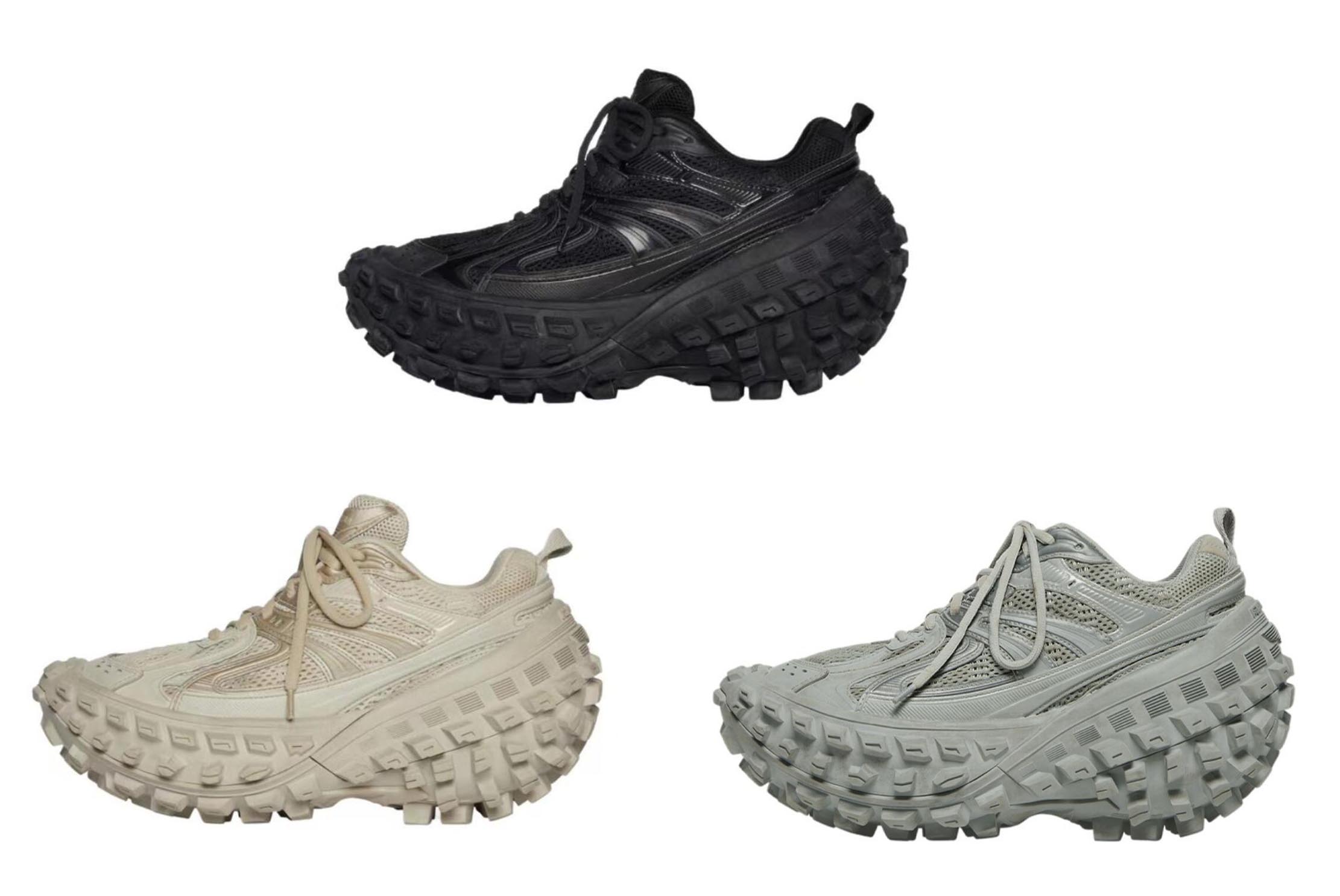 

Men Women designer Outdoor Shoes Platform Defender Sneakers Beige Black Tire Shoe STARS LOVES Trainers Sports With Original box 36-46