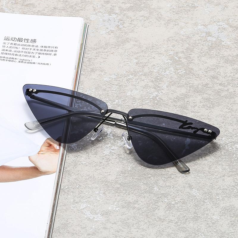 

Sunglasses Elbru Fashion Personality Triangle Metal Frameless Trendy Street S Ultraviolet-proof Shading Sunscreen