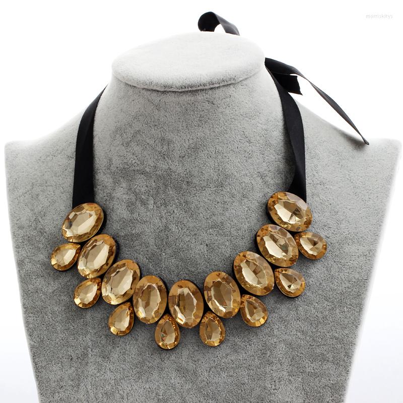

Choker Fashion Collar Water Drop Power Vintage Bohemian Long Necklace Women Maxi Big Bead Jewelry Charms Collier Femme Wholesale