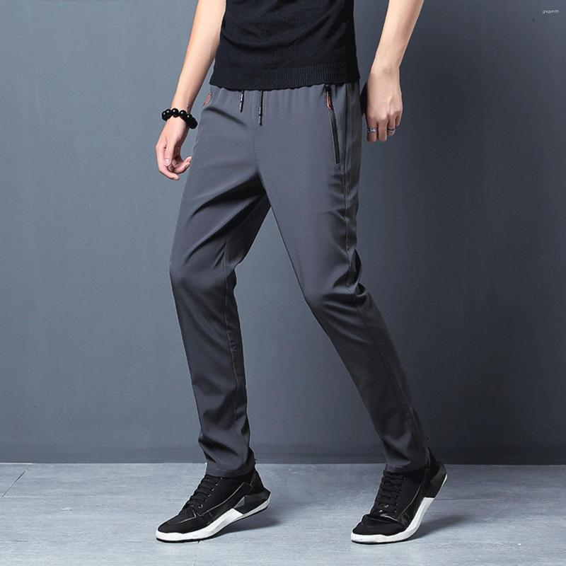 

Men's Pants Elastic Business Suit Trousers QuickDry Male Groom Wedding Dress Men Straight Stretch Thin, Blue