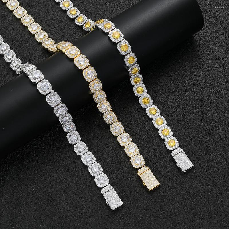 

Chains BC006 12mm 16" 18" 20" Brass Setting CZ Tennis Chain Necklace Iced Out Cubic Zircon Bling Jewelry