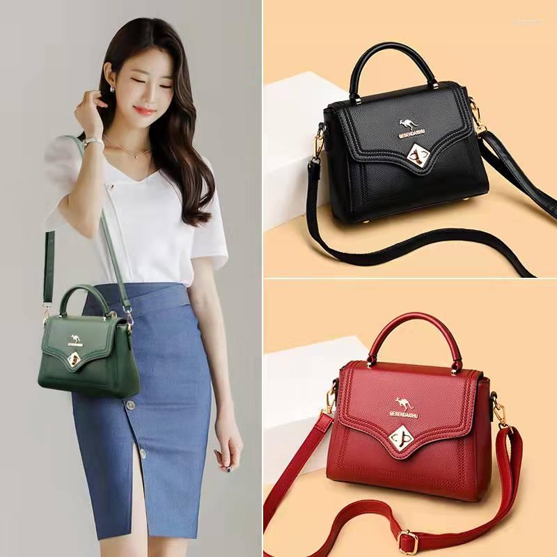 

Evening Bags Ladies Retro Flap Shoulder Bag Designer Handbags High-quality Leather Messenger Large-capacity Shopping Wall, Black
