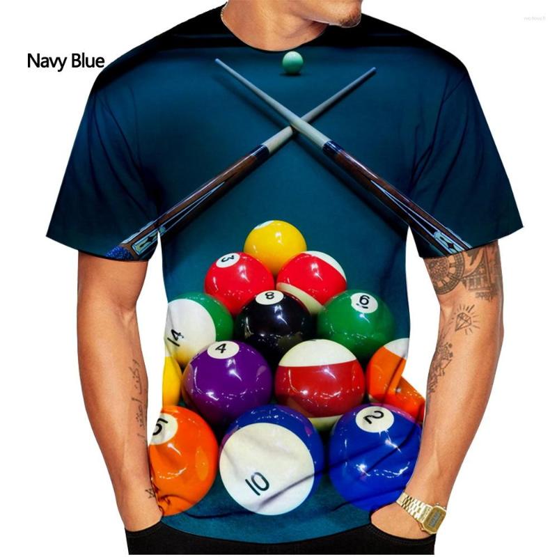 

Men's T Shirts 2022 Fashion Men's And Women's Short-sleeved 3D Printed T-shirt Billiards Casual Personality Shirt, Gold