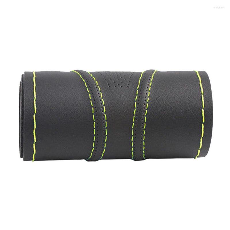 

Steering Wheel Covers Universal Real Leather DIY Car Cover Auto Protection Needle 38cm With Needles Accessories