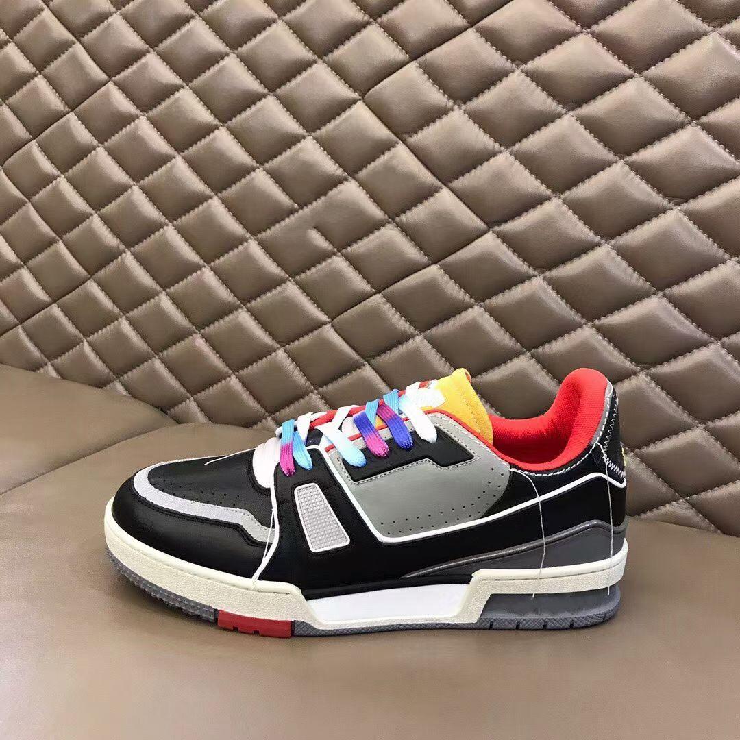 

Designer shoes French LUXURY mens sneakers BRAND Genuine leather Casual Shoe Size 38-45 model SQRX001 PQy