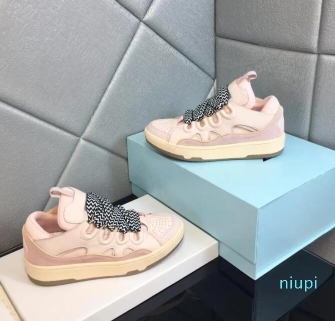 

Basketball Shoes Lady Lace-Up Trainers Man Sneakers Men Casual Designer Sneaker 100% Leather Gym Thick Bottom Platform Womens Large, White +yellow