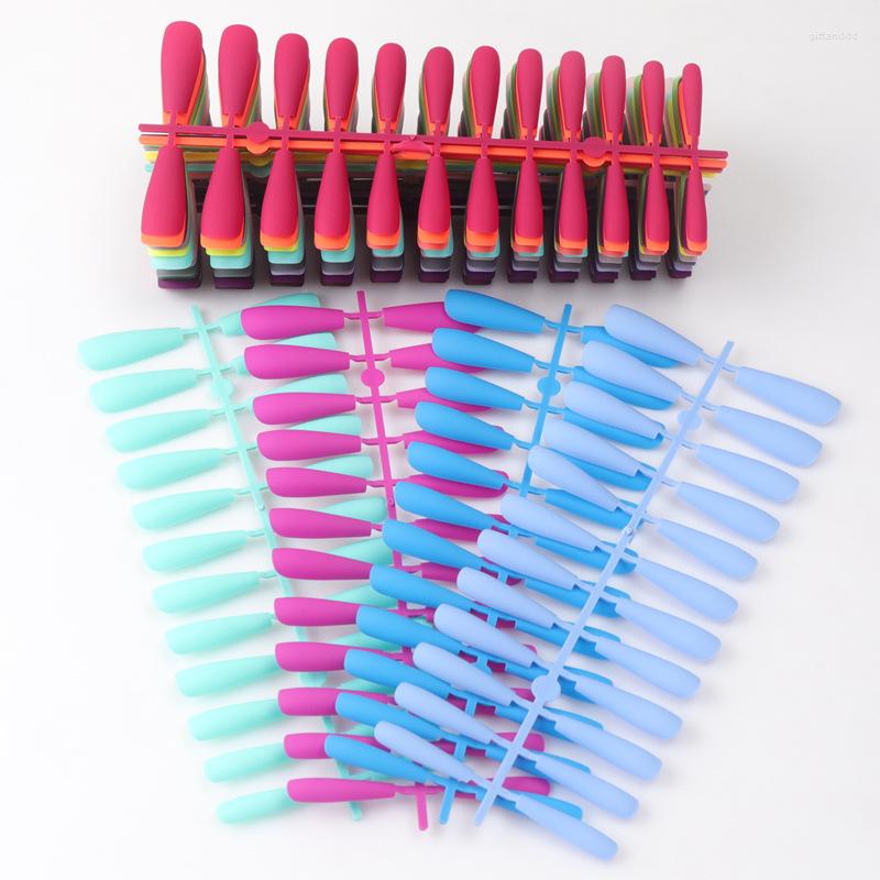 

False Nails 24Pcs Nail Extra Long Coffin Press On Tips Straight Shape 40 Colors For Acrylic DIY Salons/Home, Cblm-06