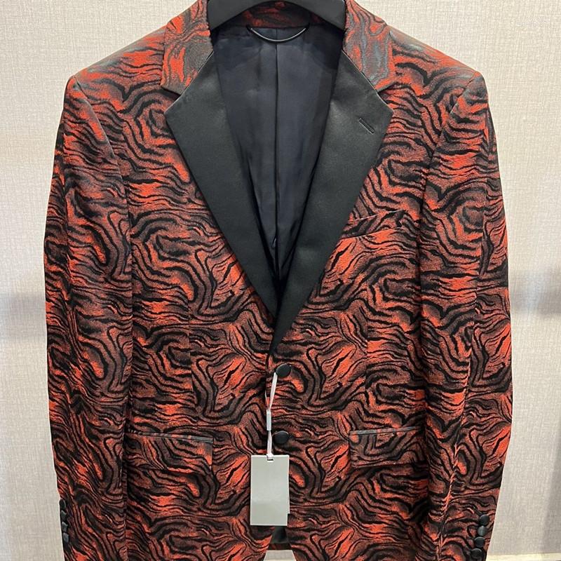 

Men's Jackets S0884 Fashion Men's Coats & 2022 Runway Luxury European Design Party Style Clothing, Picture shown