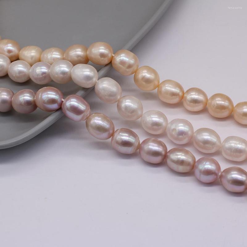 

Beads 36CM Natural Freshwater Pearl White Orange Purple Rice Beads11-12mm For Women Jewelry Making Necklace Accessories Charm Gift1pcs