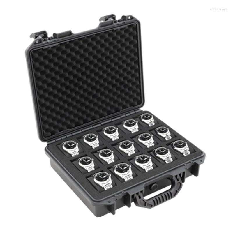 

Watch Boxes 6/15 Grid ABS Plastic Box Safety Equipment Case Portable Dry Tool Impact Resistant With Foam For Watches Stor