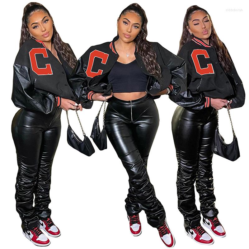 

Women' Jackets Autumn Women Casual Printed Jacket Baseball Uniform, L99687